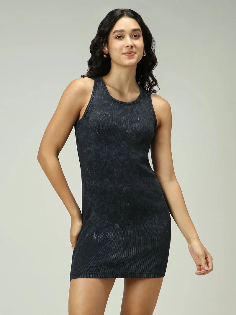 أوجيدر فستان سترة رمادي سادة مغسول